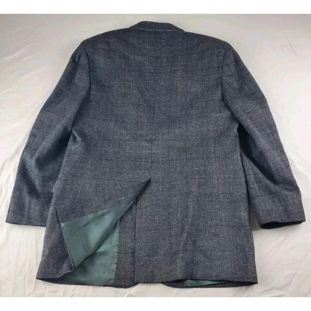 Brooks Brothers Men Sport Coat 42 Windowpane 2 Button Camel Hair Blazer Jacket - Picture 12 of 16